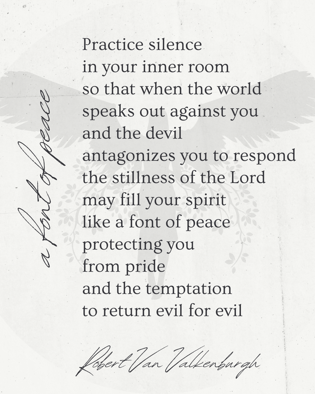 Oratio: A Font Of Peace