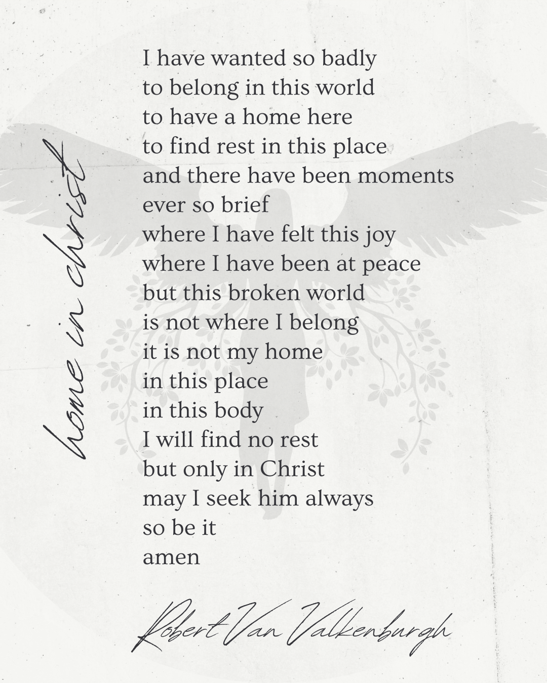 Oratio: Home In Christ