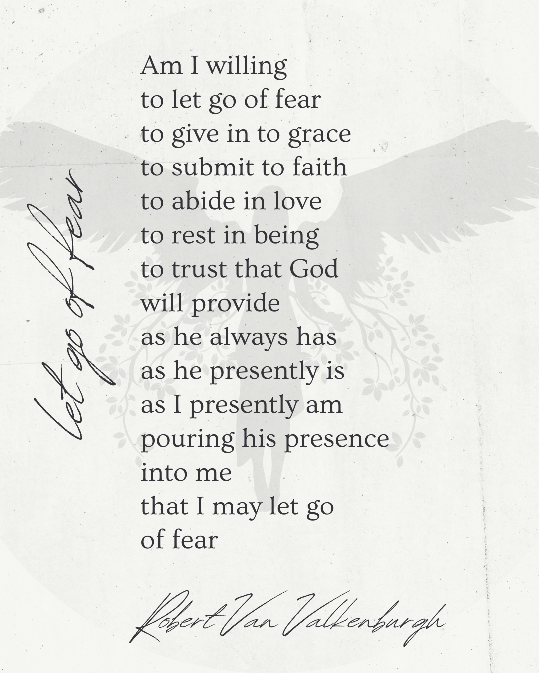 Oratio: Let Go Of Fear