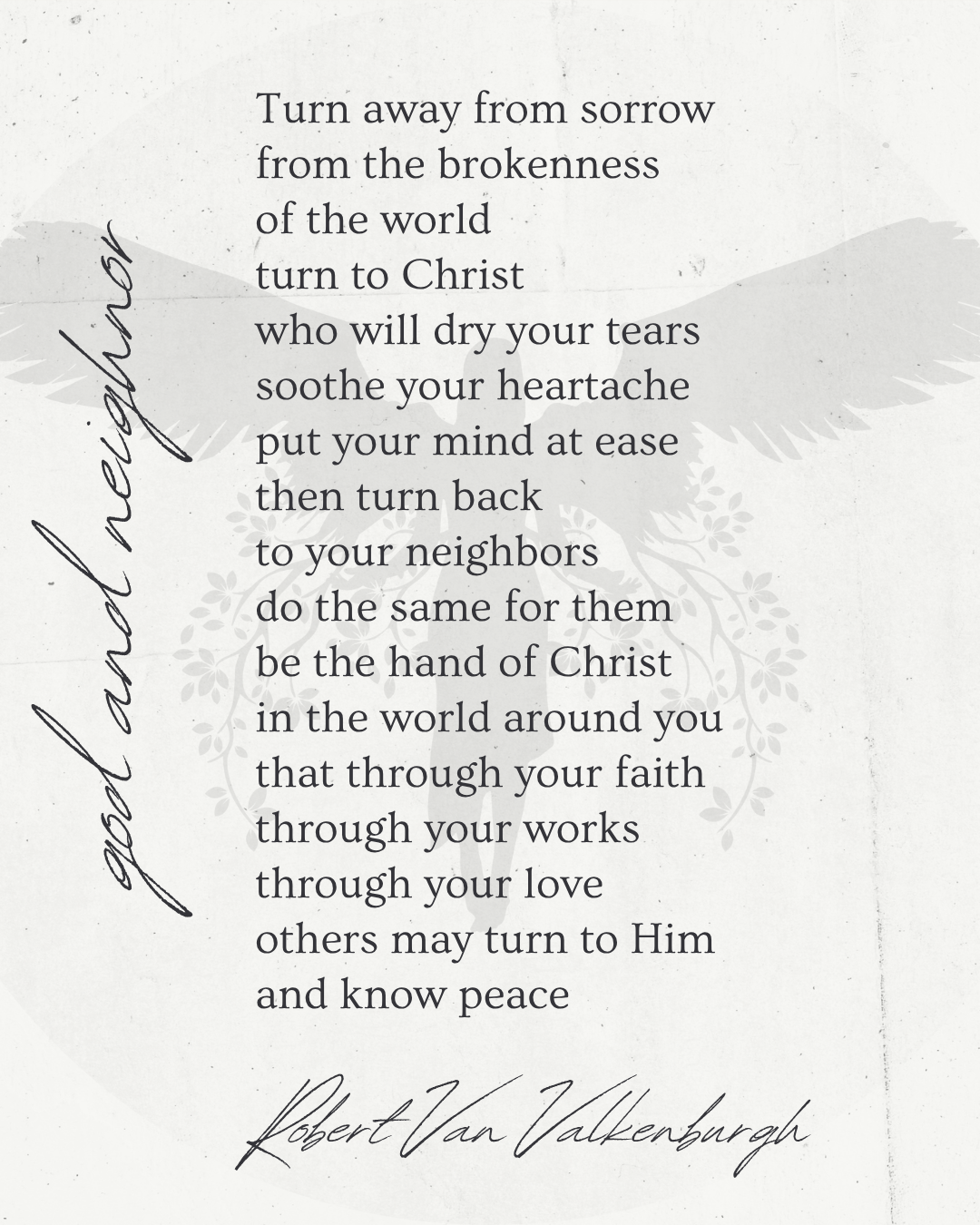 Oratio: God And Neighbor