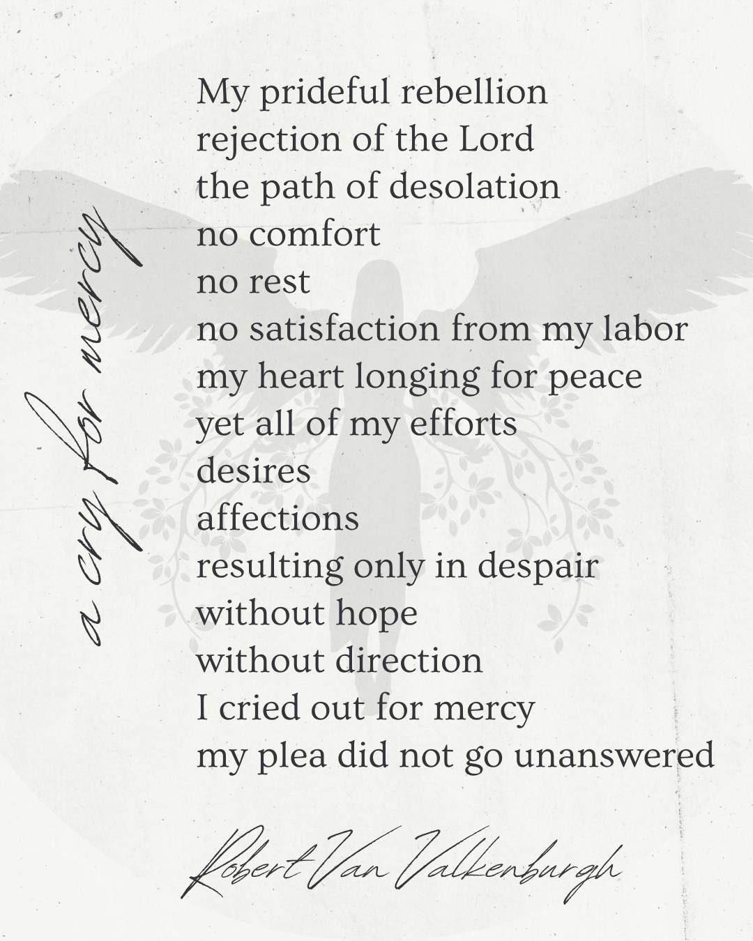 Oratio: A Cry For Mercy