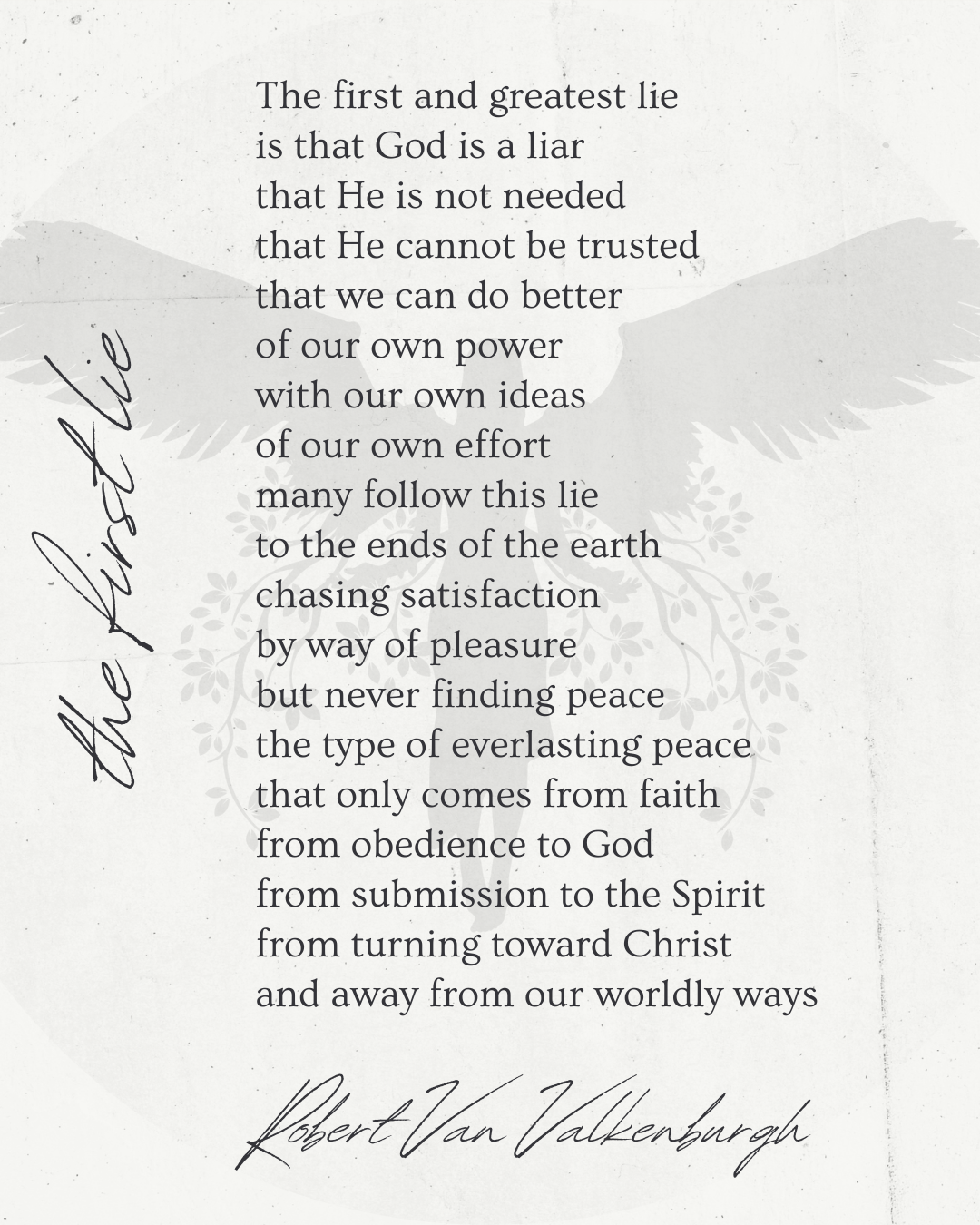 Oratio Divina: The First Lie