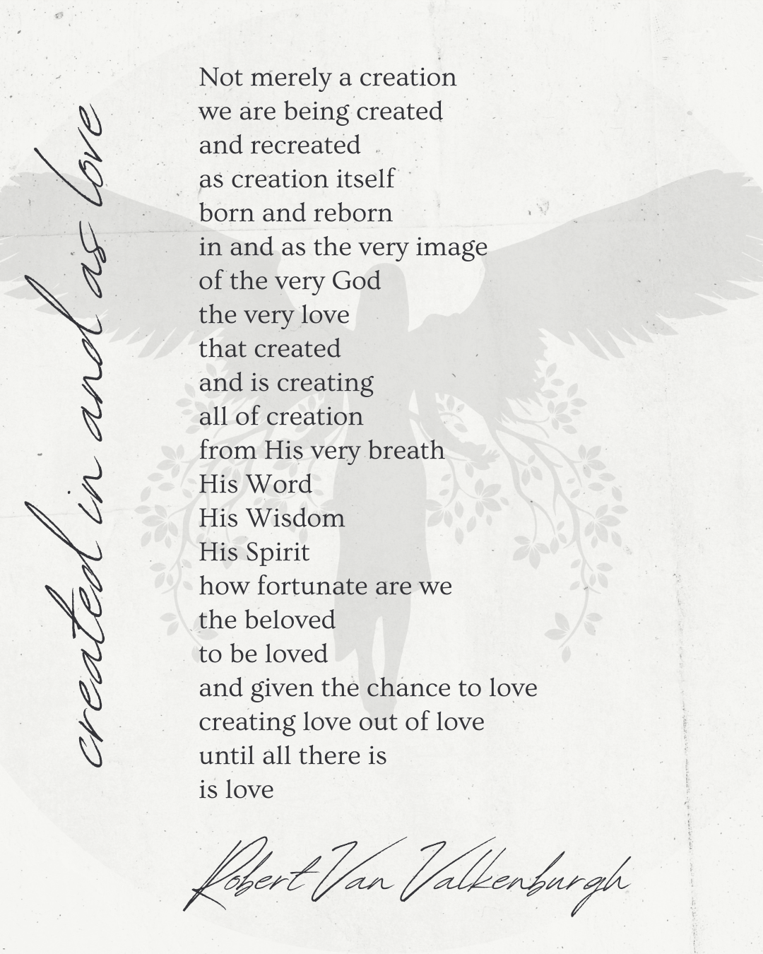 Created in and as Love: Reborn in and as God’s Image (Oratio Divina)