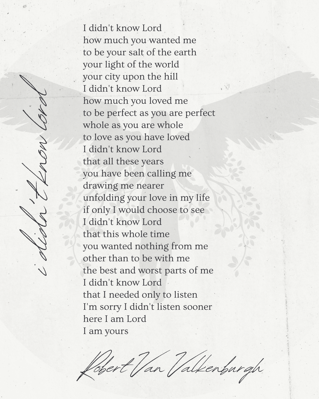 I Didn’t Know Lord: Hearing God’s Call And Saying Yes To Love (Oratio Divina)