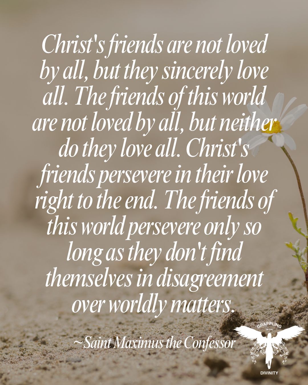 Love and Perseverence: Christly Friendship vs Worldly Friendship (Lectio Divina)